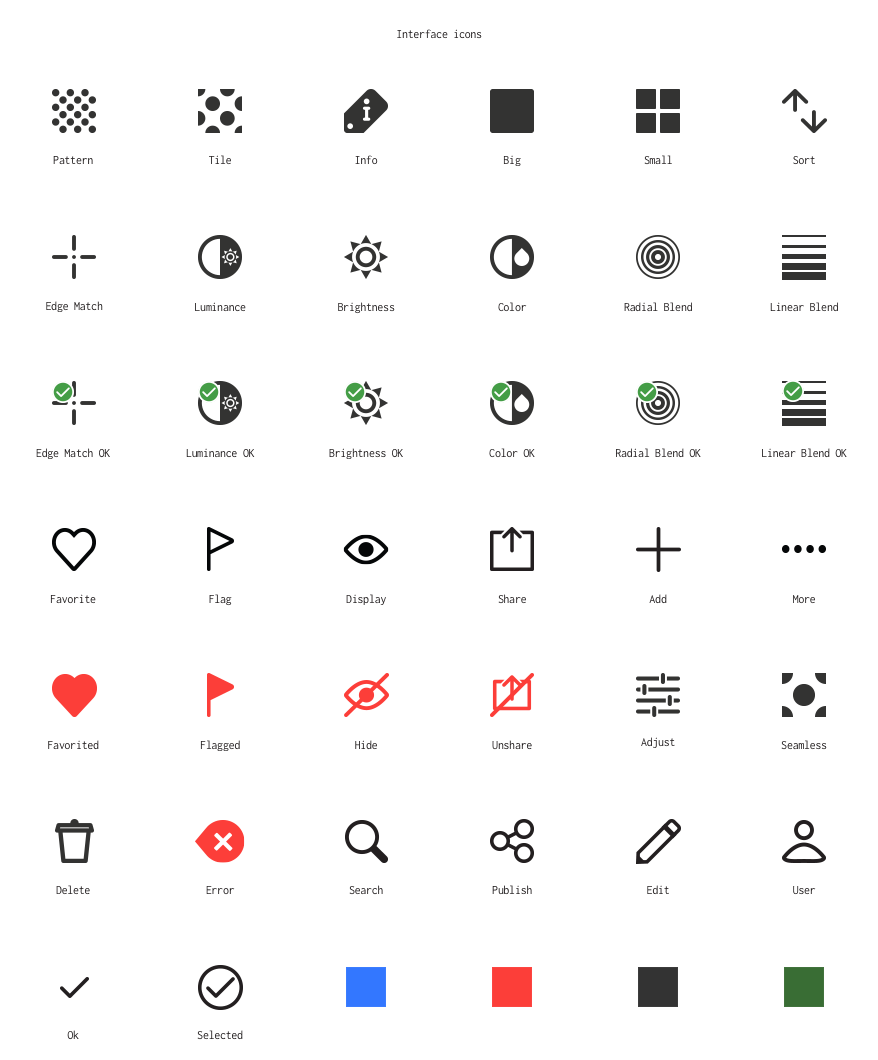 Interface icons